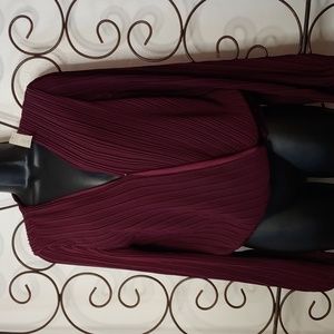 She+Sky maroon blouse L NWT